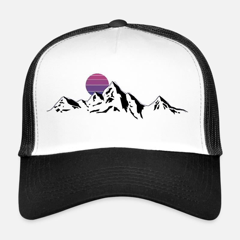 Mountain Hiking - Trucker Cap - white/black