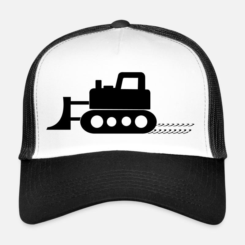 Bulldozer - Trucker Cap - Weiß/Schwarz
