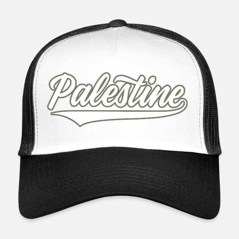 Palestine Baseball-style olivegreen-white Trucker Cap