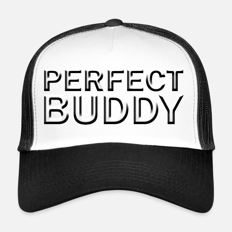 Perfect Buddy - Trucker Cap - white/black