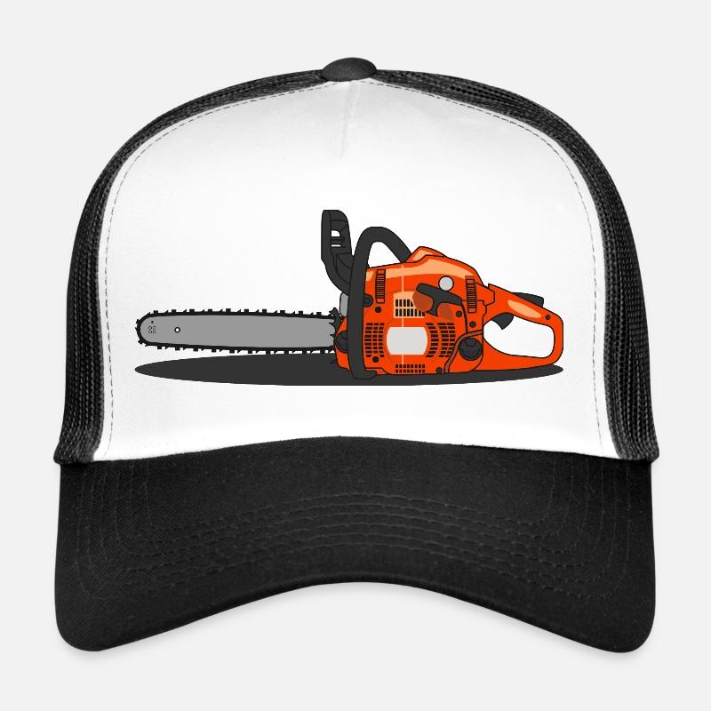 Tronçonneuse - Orange Casquette trucker 