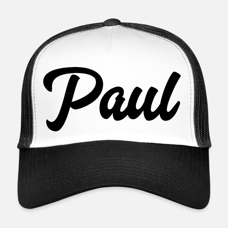 Paul Custom Text Birthday Name Trucker Cap