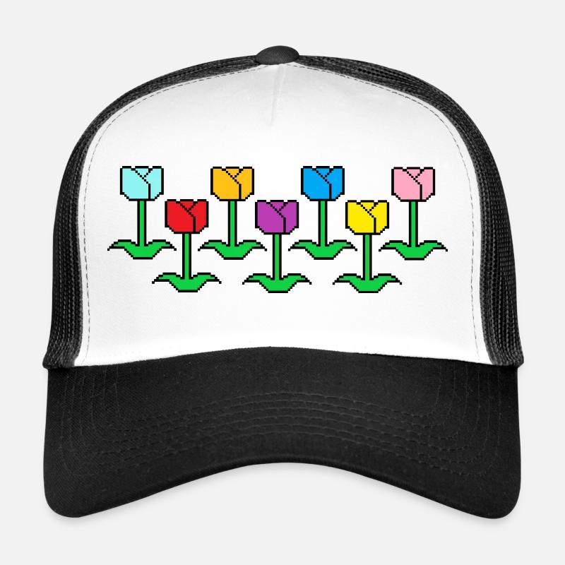 Flower meadow - Trucker Cap - white/black