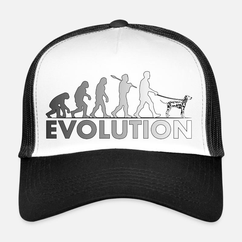 Dalmatiner Evolution Schwarz und Weiß Trucker Cap