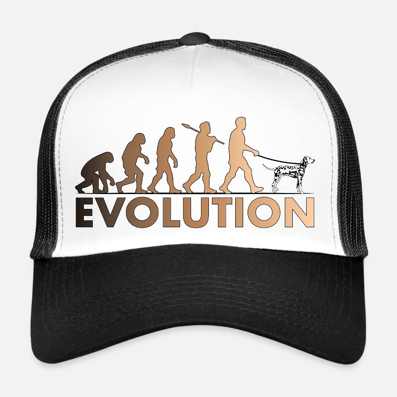 Dalmatiner Evolution Brown - Trucker Cap - Weiß/Schwarz