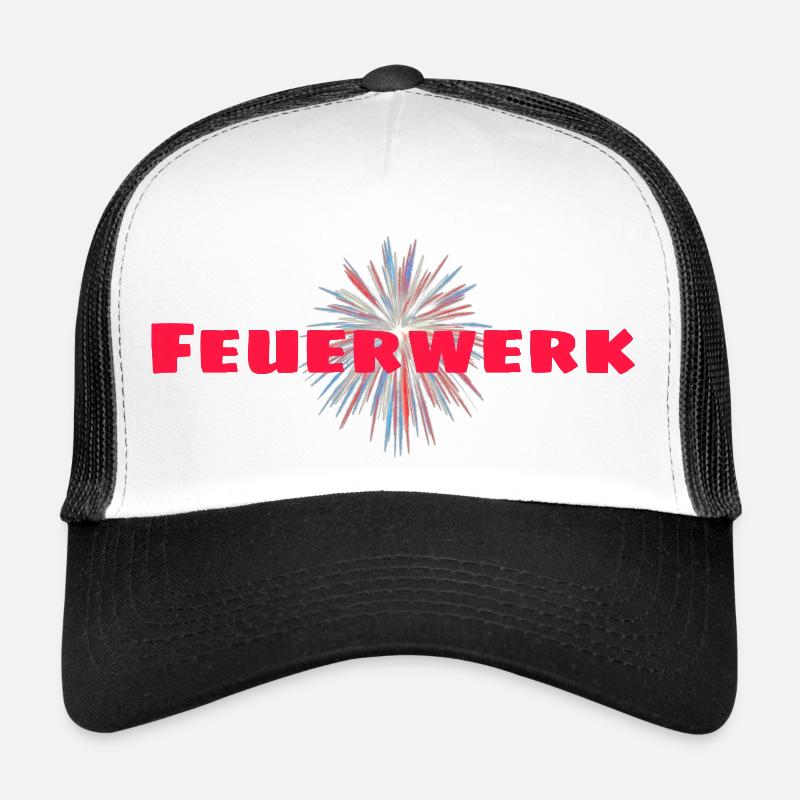 Feuerwerk - Trucker Cap - Weiß/Schwarz