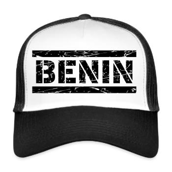Bénin - Casquette trucker  - blanc/noir - Devant