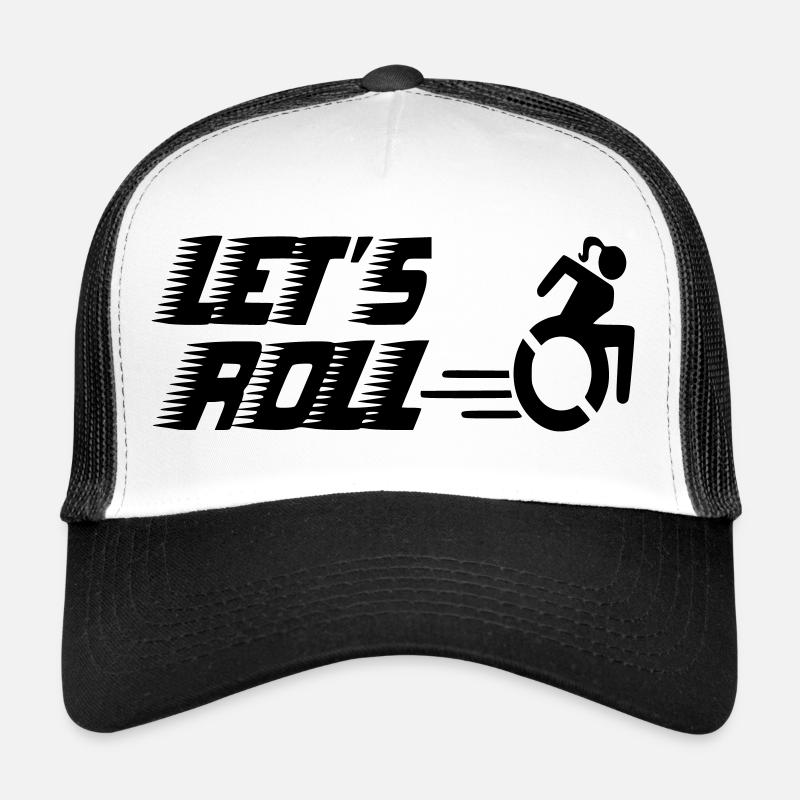 Auf geht's mit einer Rollstuhlfrau* Trucker Cap