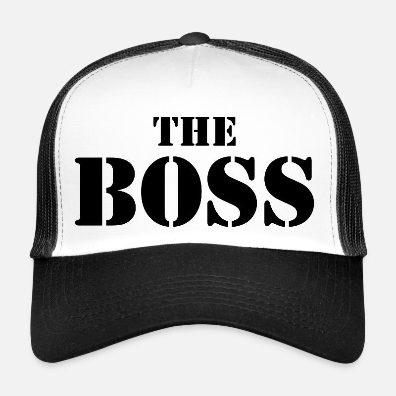 The Boss in Black - Trucker Cap - white/black