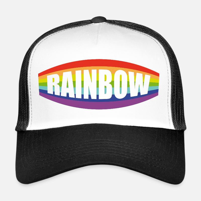 Lettrage arc-en-ciel Pochette Casquette trucker 