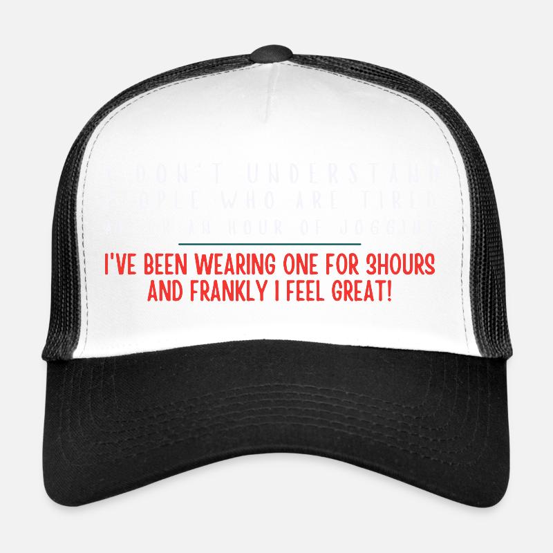 One Hour Jogging Quote Tee Trucker Cap