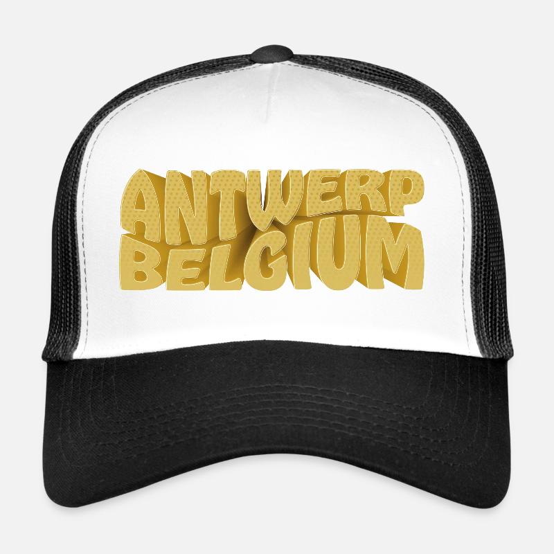 Antwerp Belgium Wortbild Retro Stil Trucker Cap