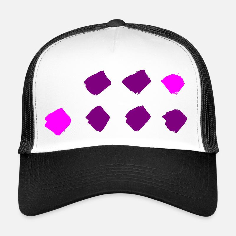 Plaid dots pattern - stripes Trucker Cap