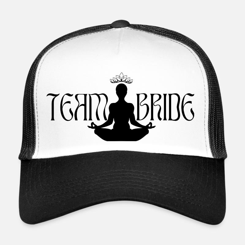 TEAM BRIDE - YOGA - Trucker Cap - Weiß/Schwarz