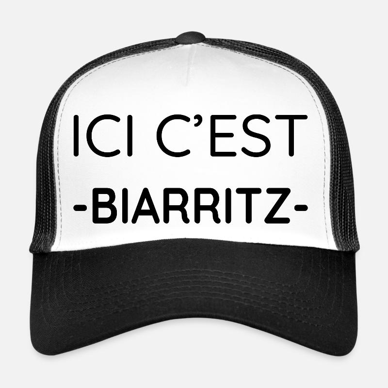Ici c'est Biarritz (noir) Casquette trucker 
