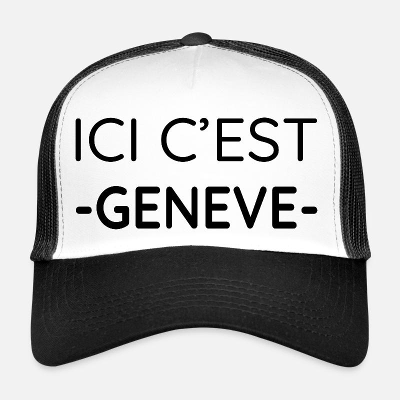 Ici c'est Genève (noir) Casquette trucker 