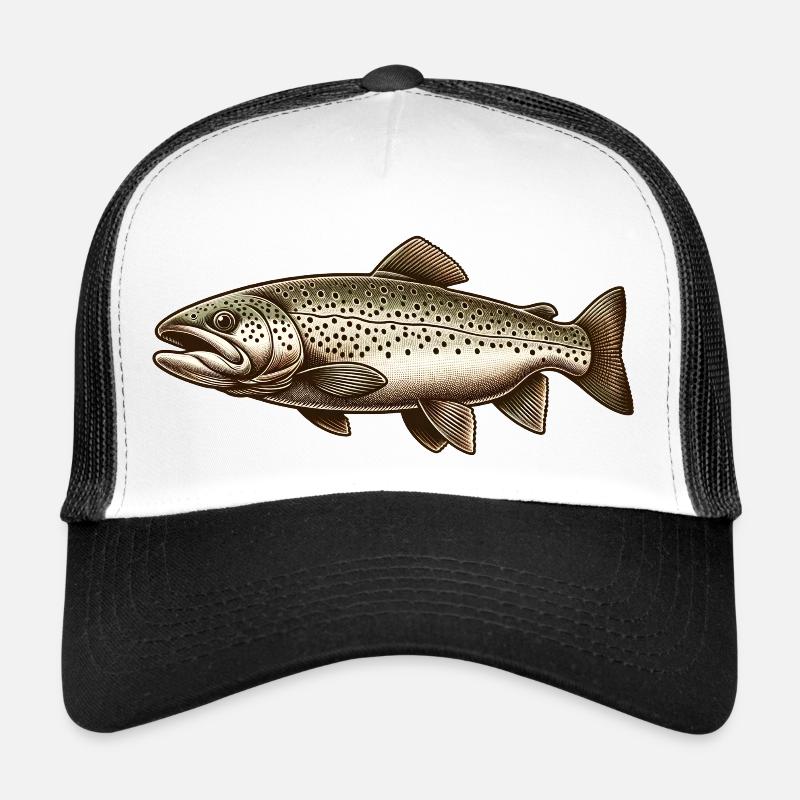 Trout - Trucker Cap - white/black