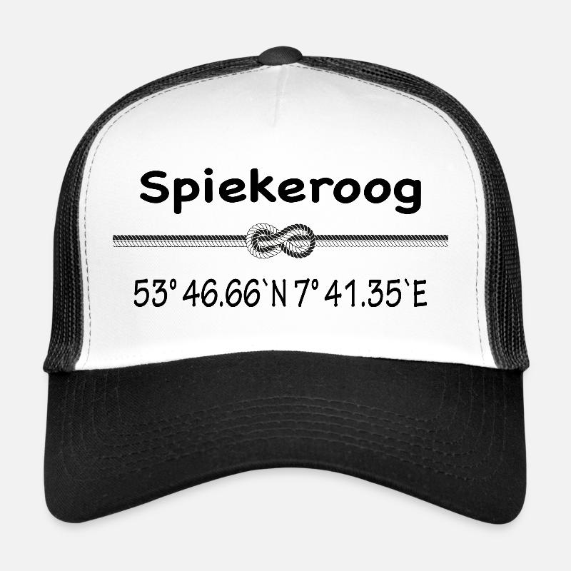 Spiekeroog - Trucker Cap - Weiß/Schwarz