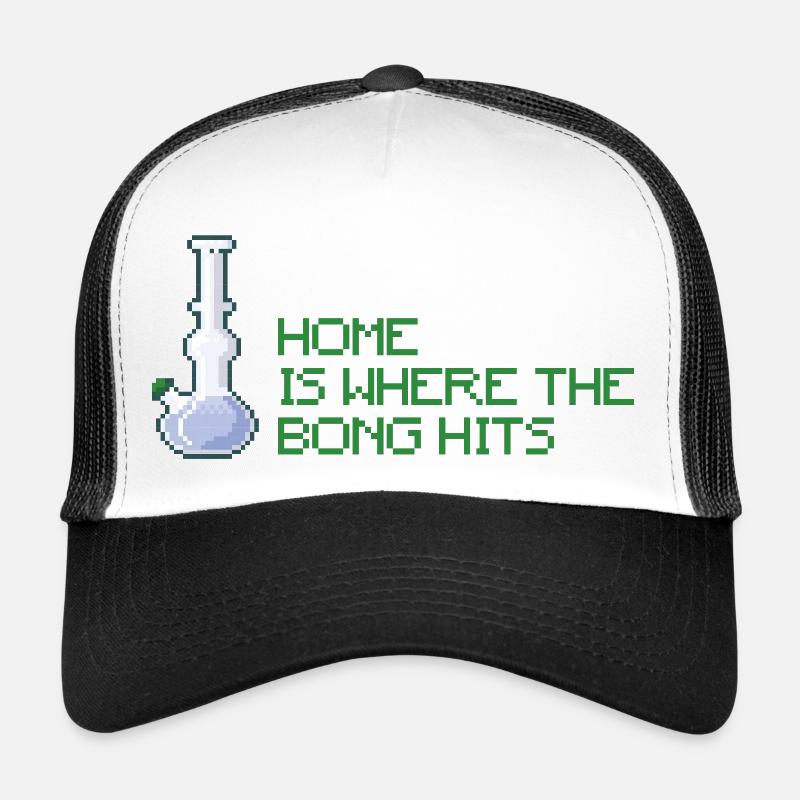 La maison est l’endroit où le Bong Hits Tee Casquette trucker 