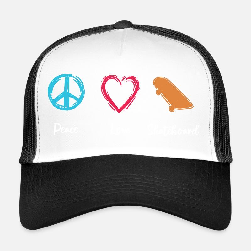 Frieden Liebe Skateboard Trucker Cap