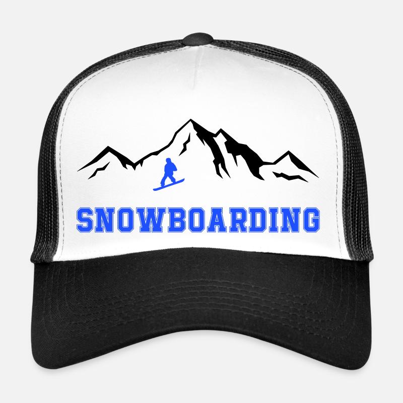 Snowboarding - Trucker Cap - Weiß/Schwarz