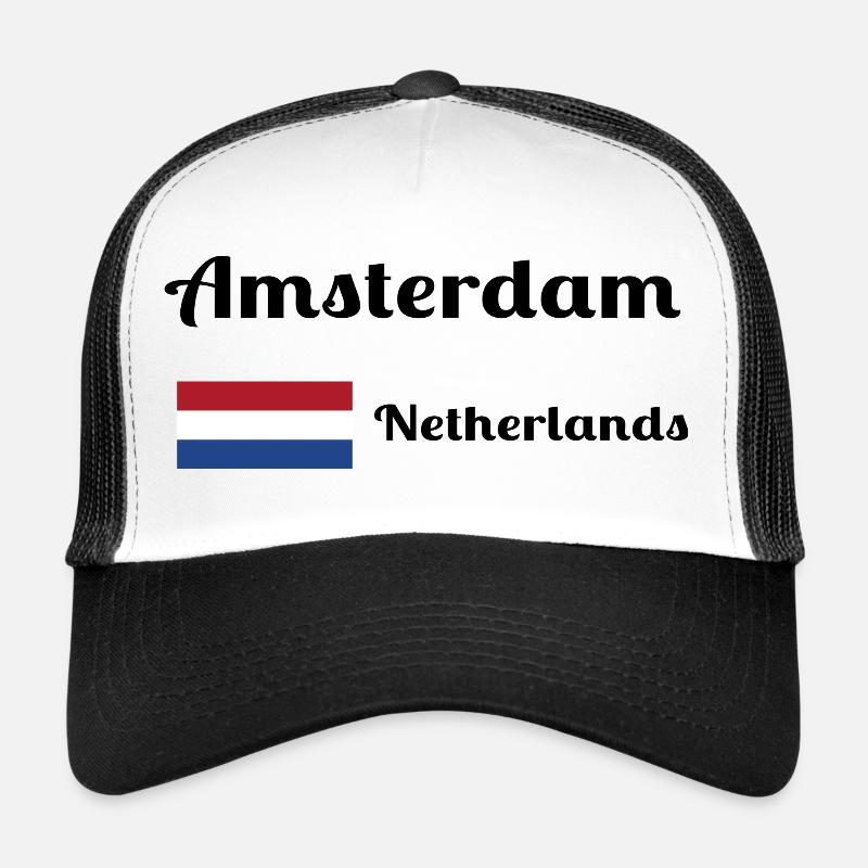 Amsterdam, Pays-Bas - Imprimés élégants Casquette trucker 