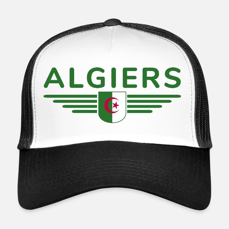 Alger Design – Capitale de l’Algérie - Casquette trucker - blanc/noir