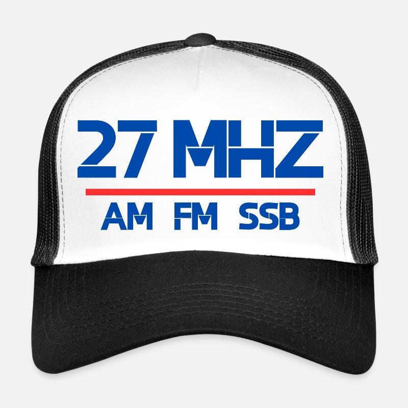 27 MHz am fm ssb - Trucker Cap - Weiß/Schwarz