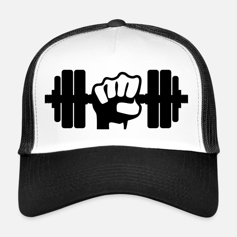 Weight Dumbbell - Trucker Cap - white/black