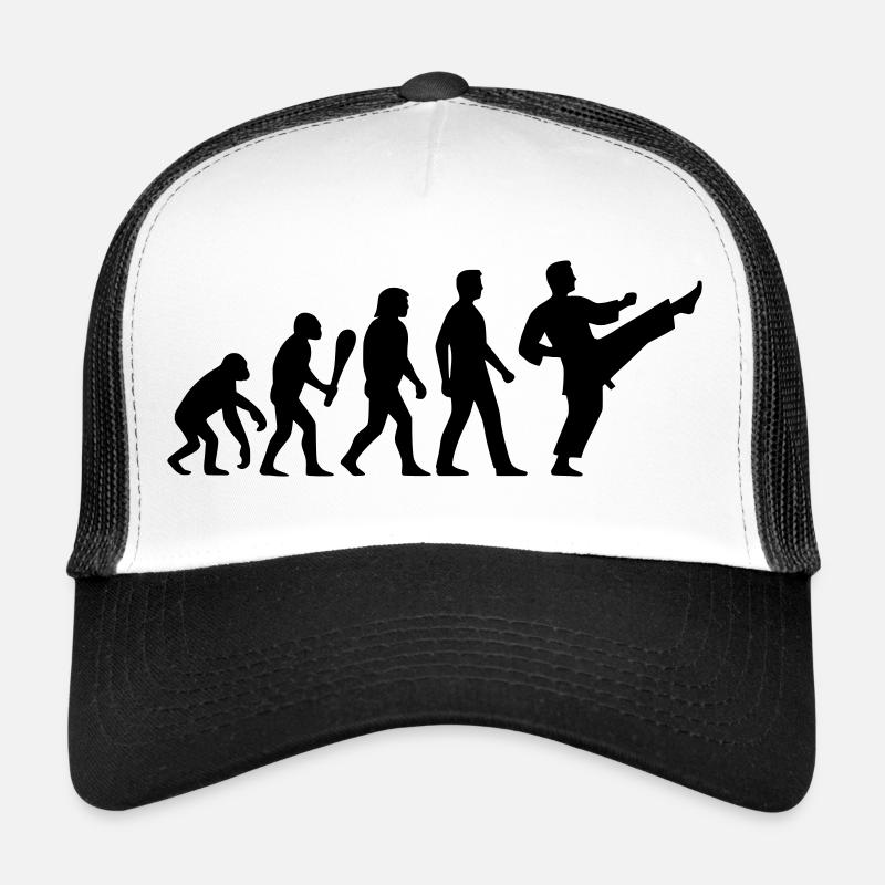 Karaté Évolution - Casquette trucker  - blanc/noir