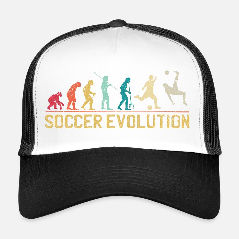 Soccer Evolution Progression Design Trucker Cap