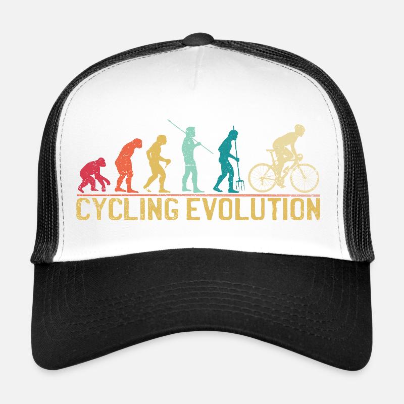 Cycling Evolution Artistic Illustration Trucker Cap