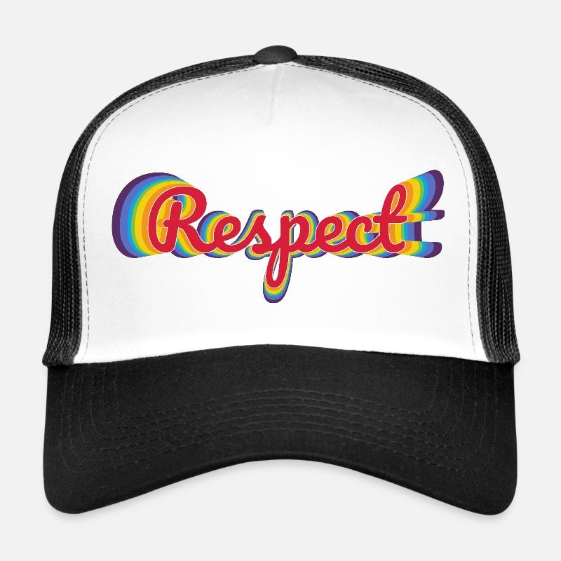 Le respect dans la conception de l’arc-en-ciel Casquette trucker 