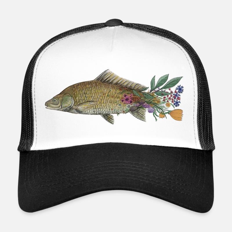 The carp - Trucker Cap - white/black