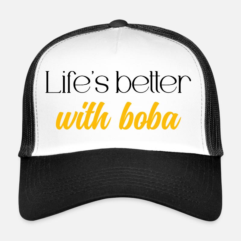 Das Leben ist besser mit Boba Tea Happy Bubble Drink Trucker Cap