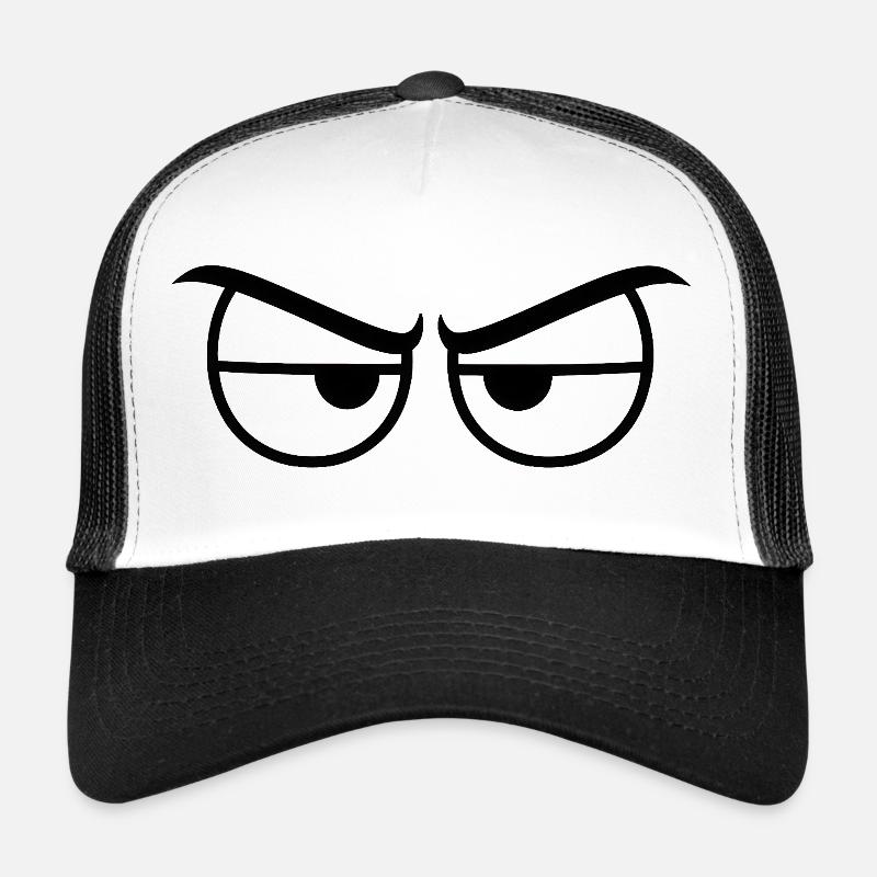 Angry Eyes Expression Trucker Cap