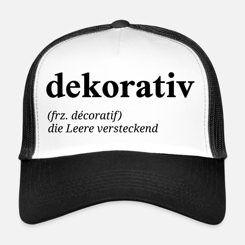 decorative Definition - Trucker Cap - white/black