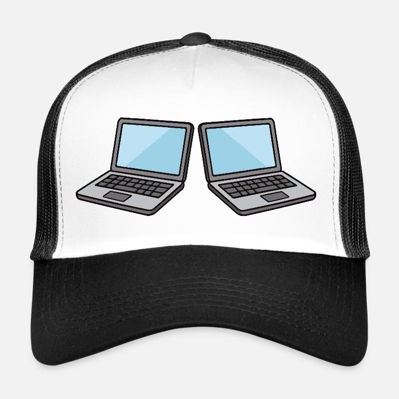 Collaboration avec les ordinateurs portables doubles Casquette trucker 