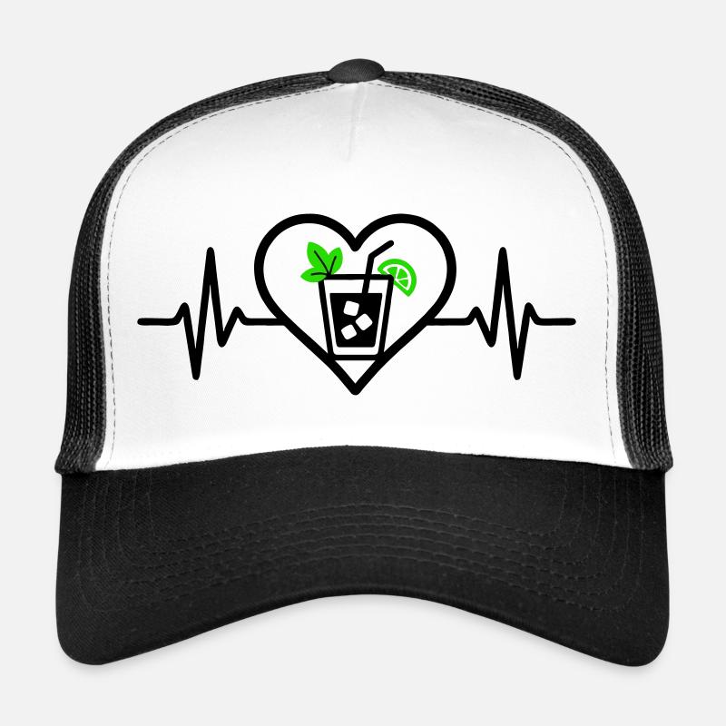 Mojito Heart Aperitif Cocktail Trucker Cap
