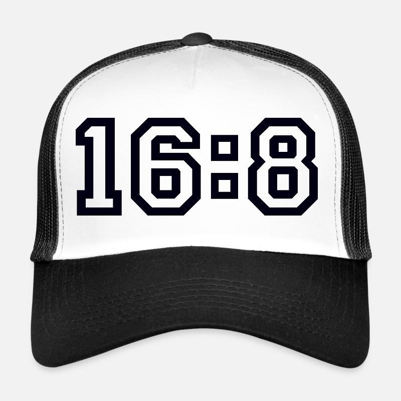 Diät 16 zu 8 - Trucker Cap - Weiß/Schwarz