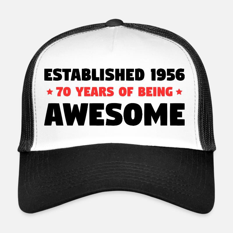 Established 1956 70 Jahre Awesome Geburtstag Trucker Cap