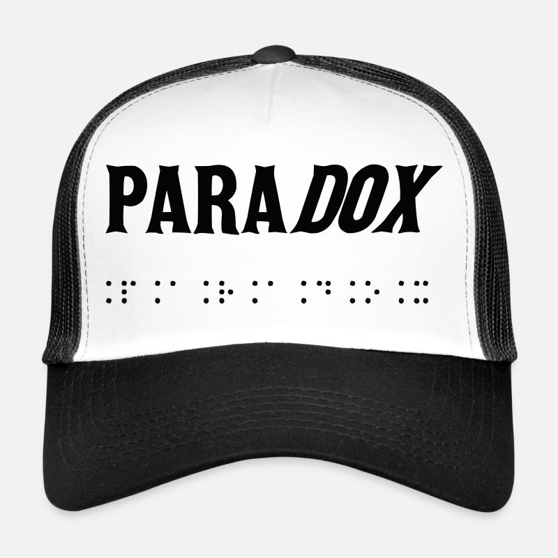 Braille typographic paradox - Trucker Cap - white/black