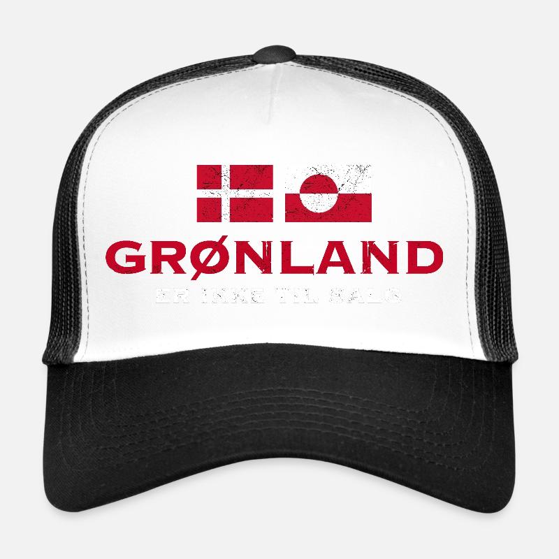 Drapeau du Groenland en détresse Unité Casquette trucker 