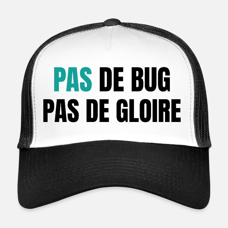 Pas de bug pas de gloire - Trucker Cap - Weiß/Schwarz
