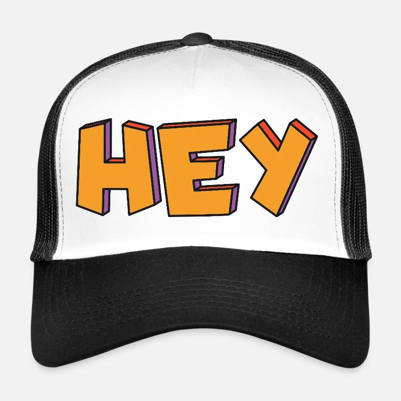 Hey 3D Retro in Orange Trucker Cap