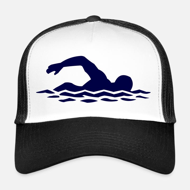 Silhouette de nageurs dans l’eau Casquette trucker 