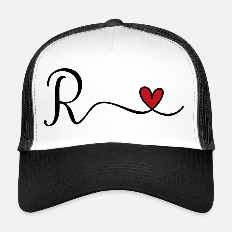 Monogramme de la lettre R Casquette trucker 