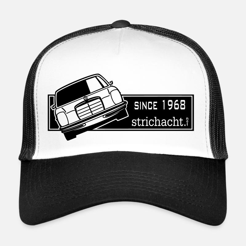 w115_strichacht.net_01 - Trucker Cap - Weiß/Schwarz