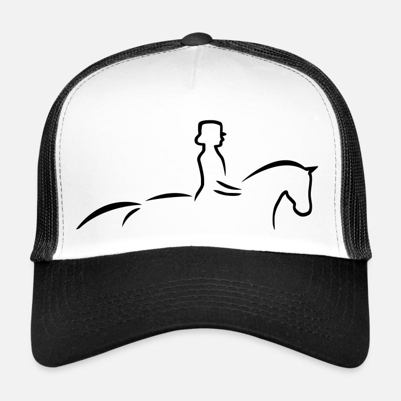 Dressurpferd - Trucker Cap - Weiß/Schwarz