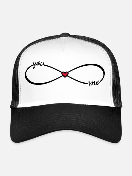 Infinity symbol you & me Infinity BFF - Trucker Cap - white/black - Front